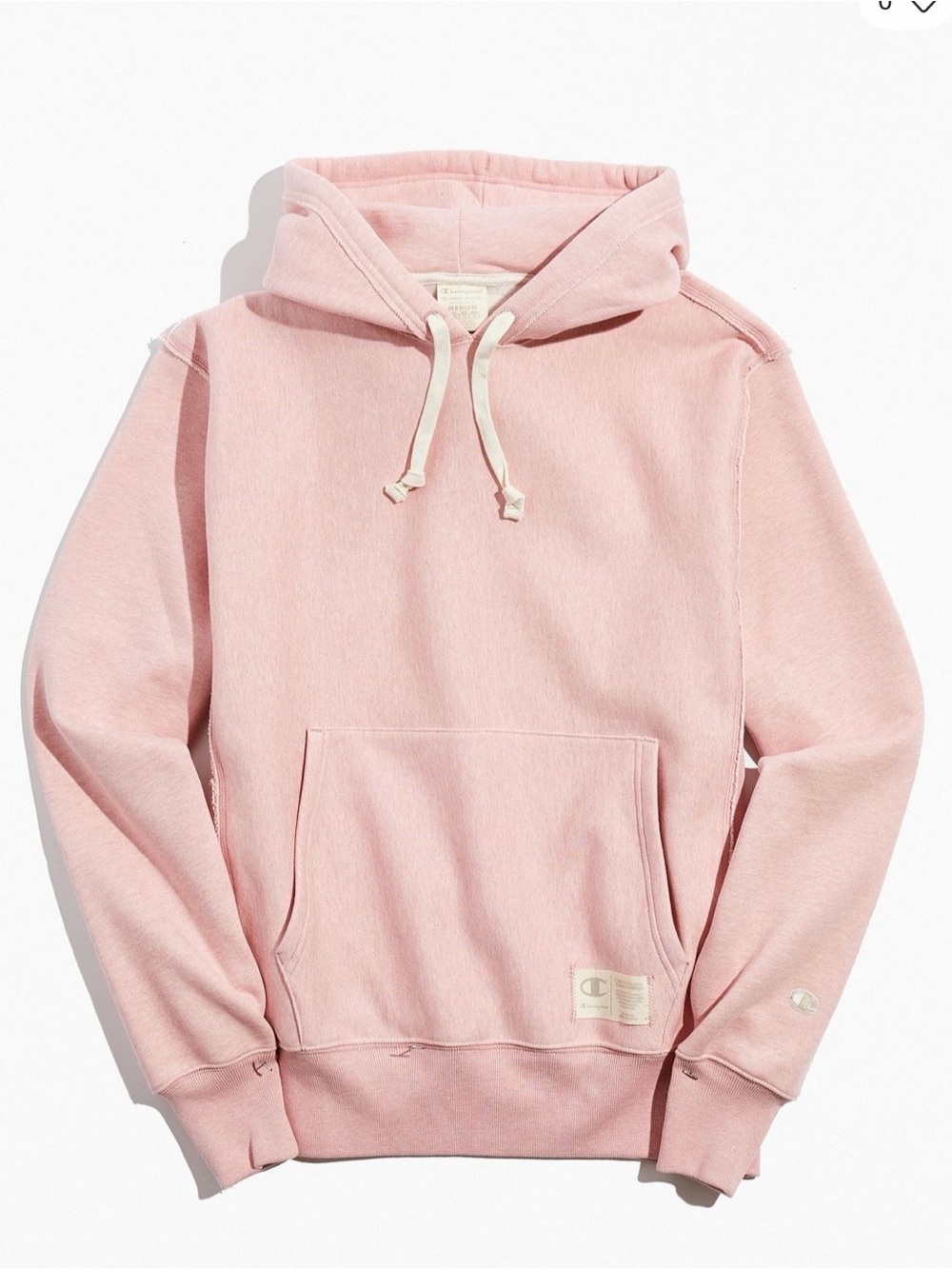 Champion Pink Hooded Sweatshirt reverse weave